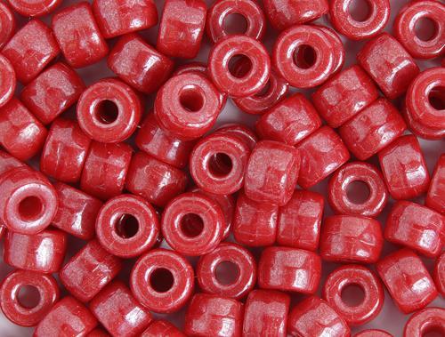 0278768 Glass Crow Bead Red Luster 9mm