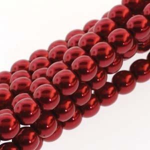 2030325 Glass Pearl 4mm Xmas Red
