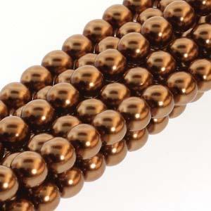 2030416 Glass Pearl 6mm Antique Gold