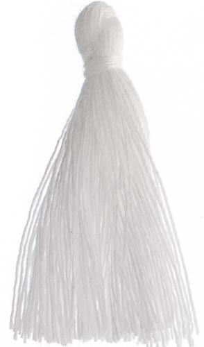 500710 1" Cotton Tassel White