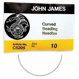 5101201 #10 English Beading Needles 25/Pkg, Curved
