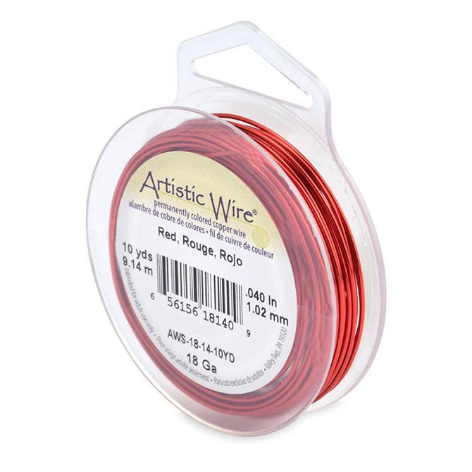65615618140 Artistic Wire 18g 10yd Red