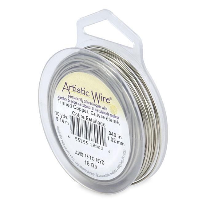 65615618990 Artistic Wire 18g 10yd Tinned Copper