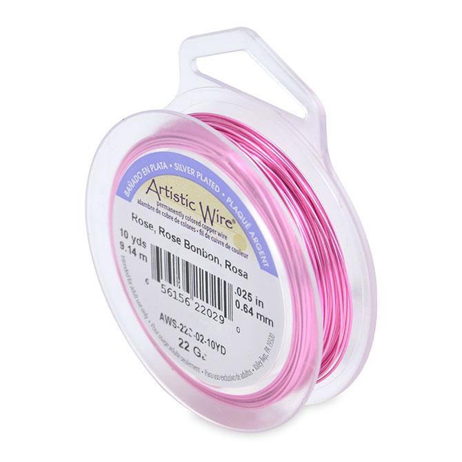 65615622029 Artistic Wire 22g 10yds Rose