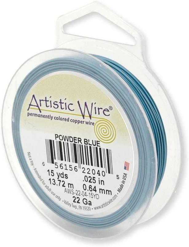65615622040 Artistic Wire 22g 15yd Powder Blue