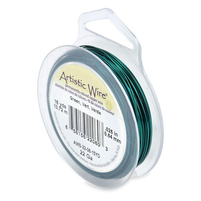 65615622060 Artistic Wire 22g 15yds Green