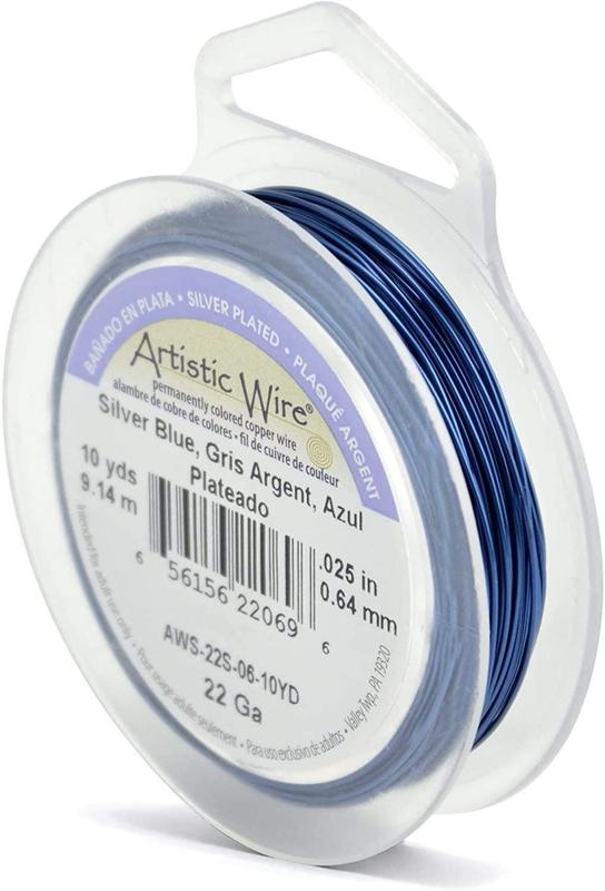 65615622069 Artistic Wire 22g 10yds Silver Blue