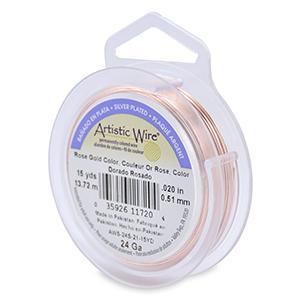 65615624211 Artistic Wire 24g 15yd Rose Gold