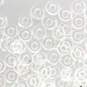 088000 O Beads 4x1mm Clear 10gms