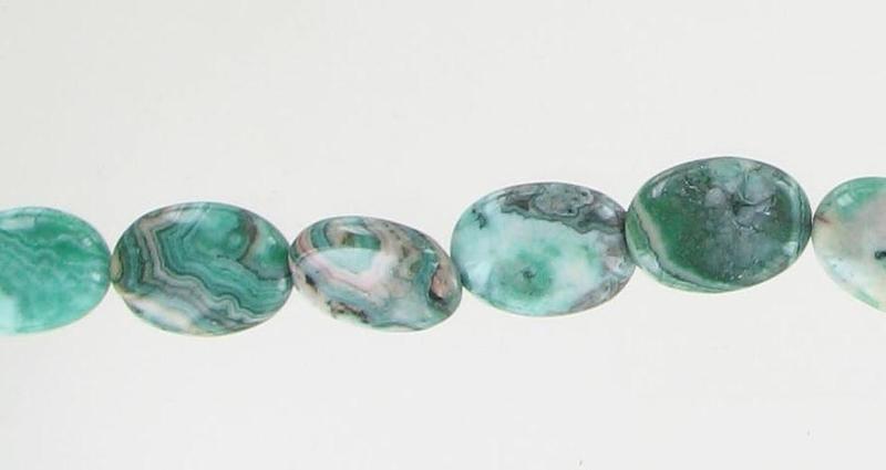1133151 Green Crazy Lace Agate 13x18mm Oval