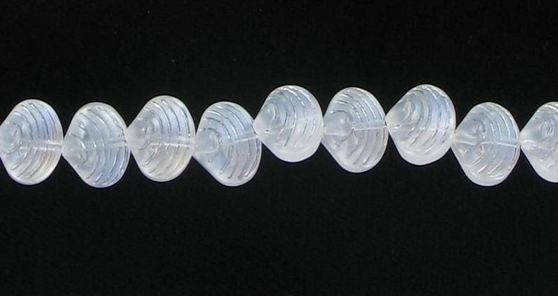 2240050 Glass 10x13mm Shell Clear Ab