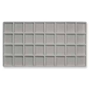 930051 Tray Liner, Gray, Flocked 32 Sections
